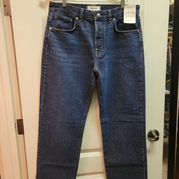 Denim - Madewell Longline Straight Jeans in McKinney Wash Size 29